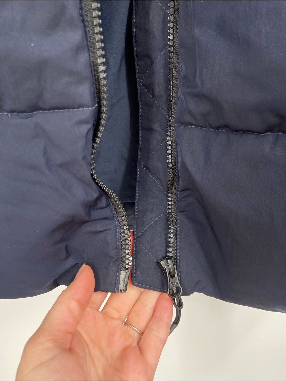 Everlane Long Puffer Coat XS Blue FLAWED - Picture 6 of 9